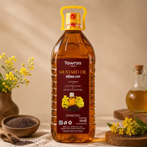 Tawraa Premium Mustard Oil (সরিষার তেল) - 2 Liter 3